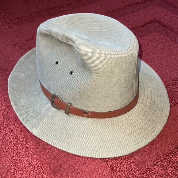 Canvas Fedora Hat by Schuman Sullivan of New Haven Sz M - Picture 1 of 7